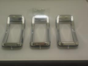 1967 Ford Mustang Chrome 3pc Tail Lamp Bezel Set