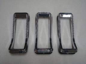 1968 Ford Mustang Black Tail Lamp Bezel 3 pcs Set